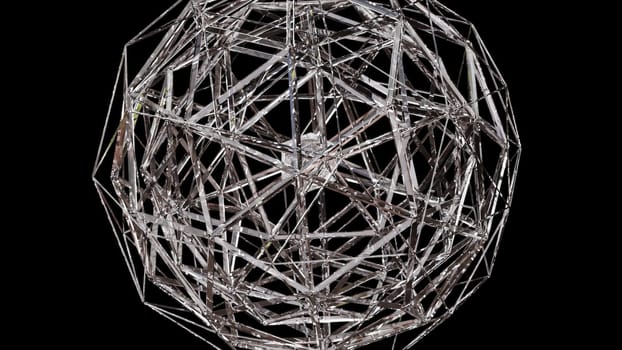 Abstract glass structure. Computer generated 3d render