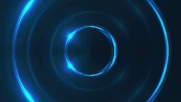 Blue fractal lights. Computer generated 3d render