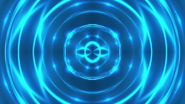 Blue fractal lights. Computer generated 3d render