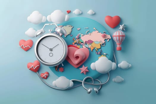 World Hypertension Day, Template 3D Design, Generative Ai