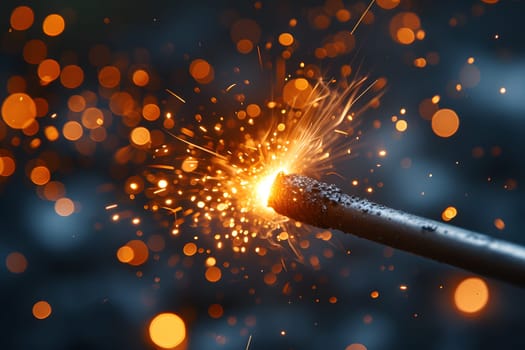 Welding machine steel in large factory, Generative Ai