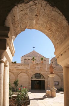 Cloister Garden of St. Catherine's Church, Bethlehem, Israel
