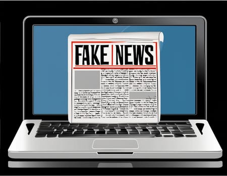 Fake news propaganda- conspiracy theories- disinformation, manipulation- news headline. illustration