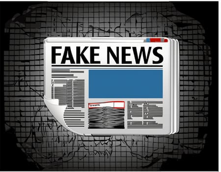 Fake news propaganda- conspiracy theories- disinformation, manipulation- news headline. illustration
