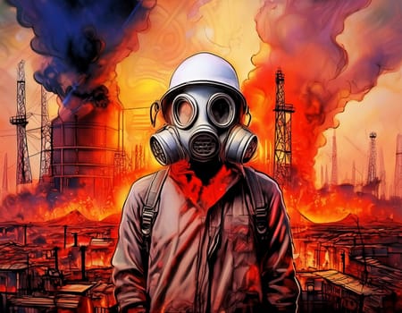 Climate protection climate change environmental destruction. Concept climate disaster caused by climate change