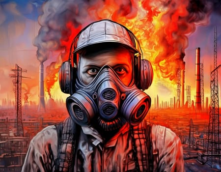 Climate protection climate change environmental destruction. Concept climate disaster caused by climate change