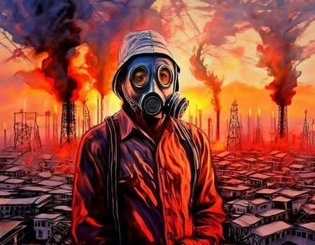 Climate protection climate change environmental destruction. Concept climate disaster caused by climate change