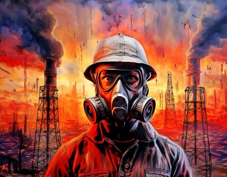 Climate protection climate change environmental destruction. Concept climate disaster caused by climate change