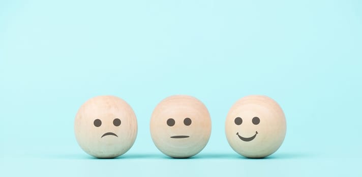 Happy smiling face spread happiness to sad faces, mental health and attitude, positive and negative mind, influence emotion, support and depression