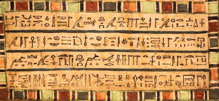 Ancient Egyptian hieroglyphics. Vintage background