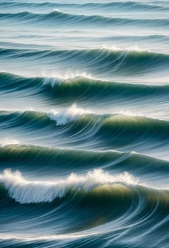 AI generated of waves in the ocean is rolling