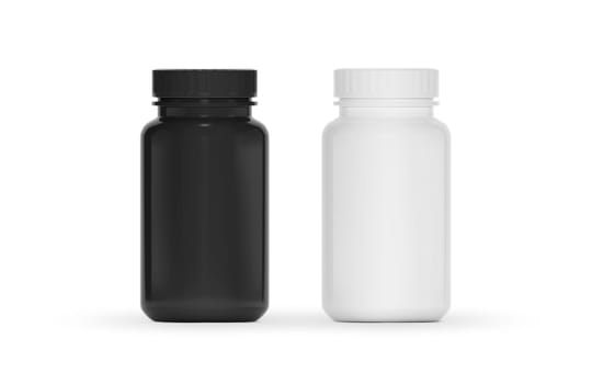 Black and White supplement bottle for medicine