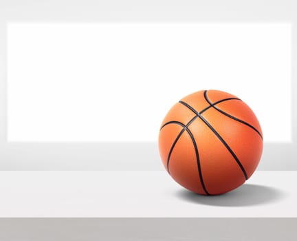 Ball for playing basketball game on the table wood