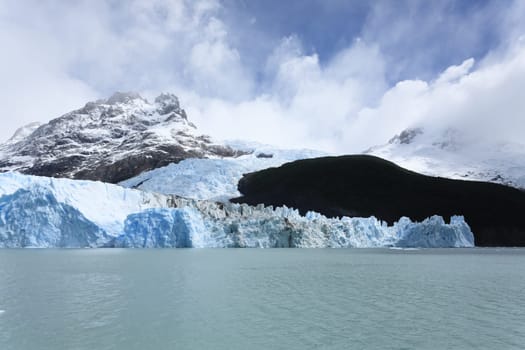 Spegazzini Glacier view from Argentino lake, Patagonia landscape, Argentina. Lago Argentino
