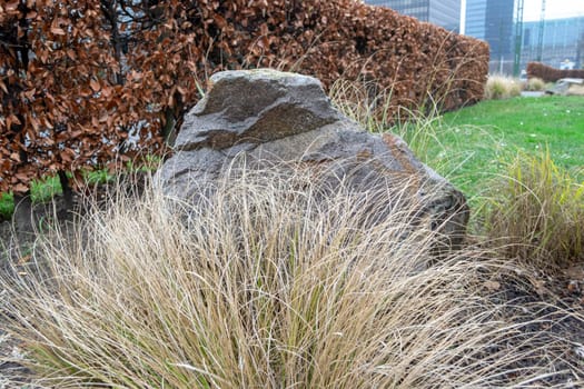 Medium Grain Texture Stone Boulder. High quality photo
