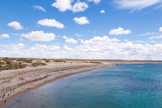 Punta Tombo beach day view, Patagonia landscape, Argentina