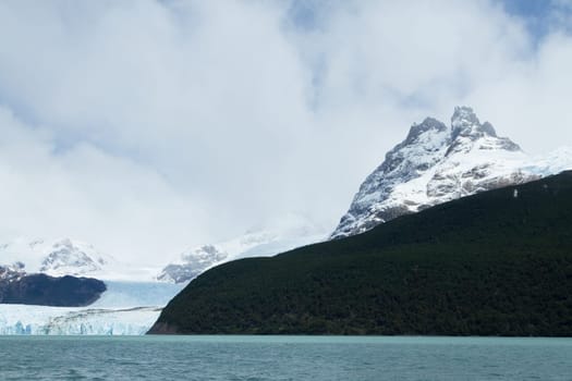 Spegazzini Glacier view from Argentino lake, Patagonia landscape, Argentina. Lago Argentino
