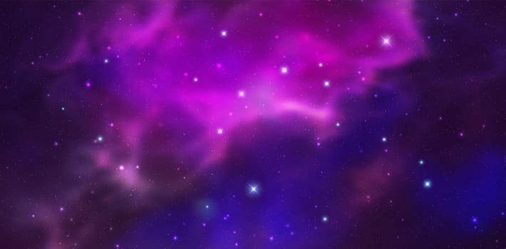 Space vector background with realistic nebula