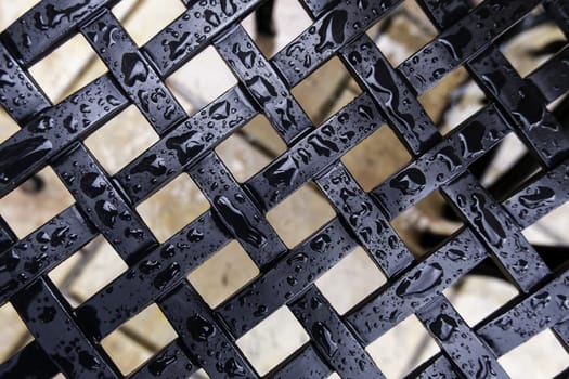 Detail of metal protection and security fence