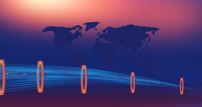 High technology for fast tramisitng data, futuristic technology