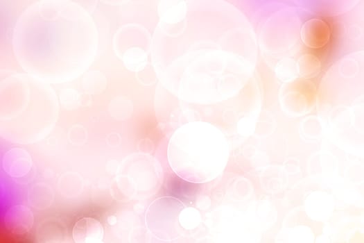 Abstract blurred fresh vivid spring summer light delicate pastel yellow pink orange bokeh background texture with bright circular soft color lights. Beautiful backdrop illustration.