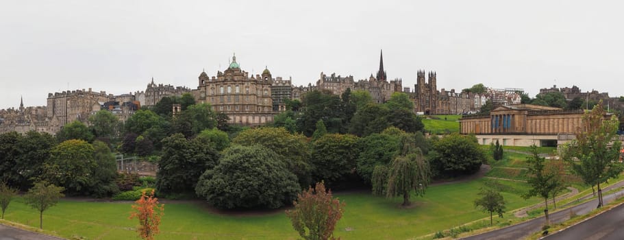 Panoramic view of the city of Edinburgh, Scotland, UK
