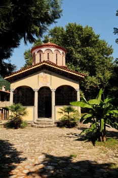 The St., Saint Nicolas, Nikola Church in one of the courtyards of the Bachkovo Monastery, close to Plovdiv, Bulgaria 2022