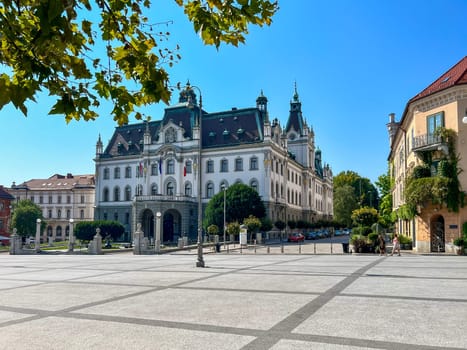 The main building of the University of Ljubljana. Slovenija
