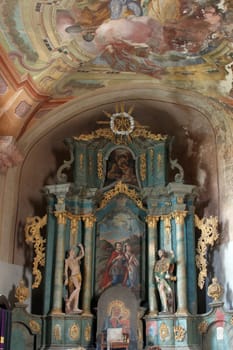 Altar of Saint Isidore the Laborer in the parish church of Saint Nicholas in Hrascina, Croatia
