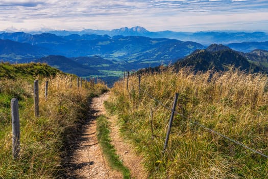 View from the Hochgrat mountain near Oberstaufen (Bavaria, Germany)