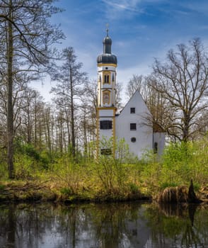 Historic church of Schenkenau in Bavaria (Germany)