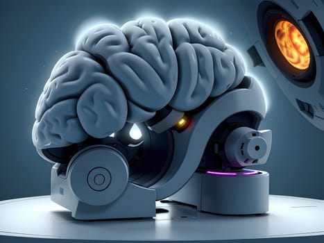Abstract view of the brain MRi scan Xray