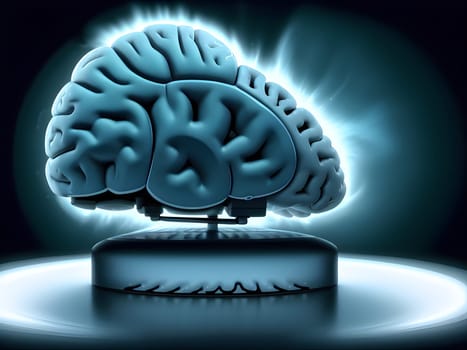 Abstract view of the brain MRi scan Xray