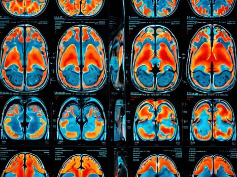 Abstract view of the brain MRi scan Xray