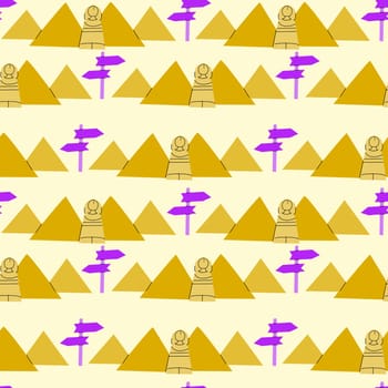 Travel destinations summer seamless pattern. Can used for textile, cover design, posters. Modern flat style.