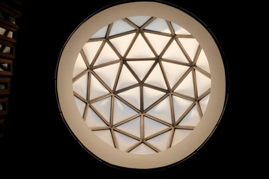 Inside the National University Library of Kosovo looking up to one of its domes, cupolas, Prishtina, Pristina, Kosovo, 25th of July 2022