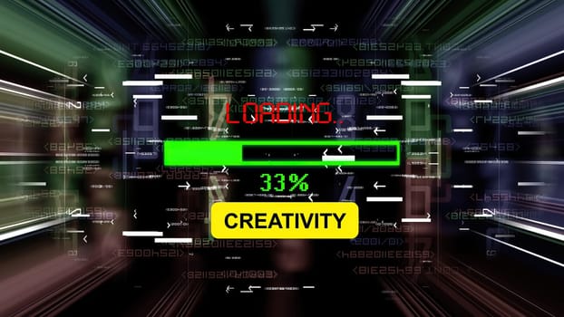 Creativity loading  progress bar on the screen,Creativity loading  progress bar on the screen