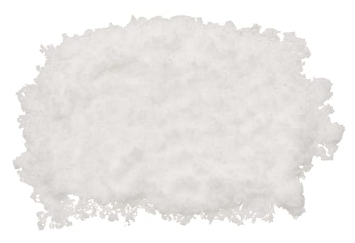 Crystals of white sea salt on an isolated background, close up