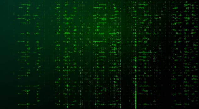 Abstract futuristic cyberspace with binary code. Matrix digits background