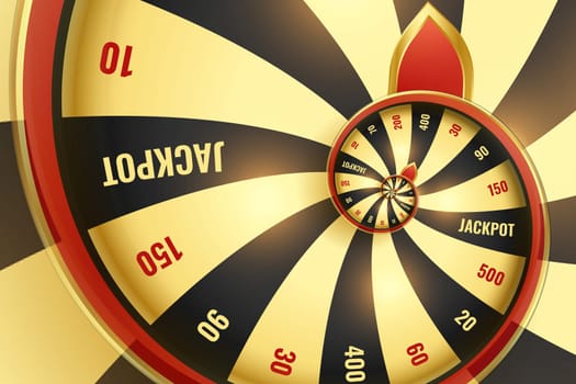 Jackpot fortune wheel background Illustration. Concept of risk, luck, gambling.
