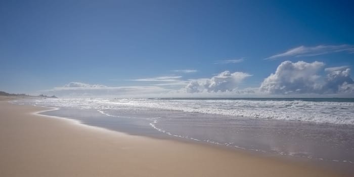 A brilliant morning on the Sunshine Coast Queensland Australia with the sun glistening across the water
