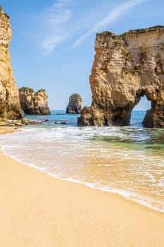 Beach photographed near Portimão in the Algarve region of Portugal