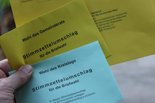 Ballot papers for postal voting   Thematic picture - European and local elections in Germany 2024