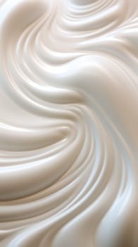 A smooth, swirling texture of white cream in an elegant flow, ideal for backgrounds with space for text.