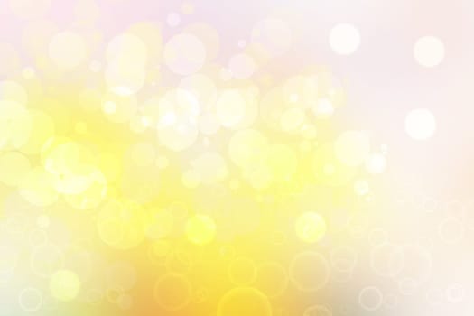 Abstract blurred fresh vivid spring summer light delicate pastel yellow pink orange bokeh background texture with bright circular soft color lights. Beautiful backdrop illustration.