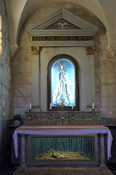Church of Saint Catherine of Alexandria, side altar near the birthplace of Jesus, Bethlehem, Israel