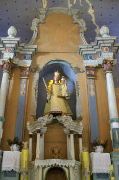 The main altar in the Chapel of Our Lady of the Snow in Risvica, Croatia
