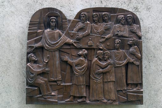 Jesus Gives the Disciples Authority to Forgive Sins, Way of Light by Giovanni Dragoni, San Callisto Catacombs in Rome, Italy