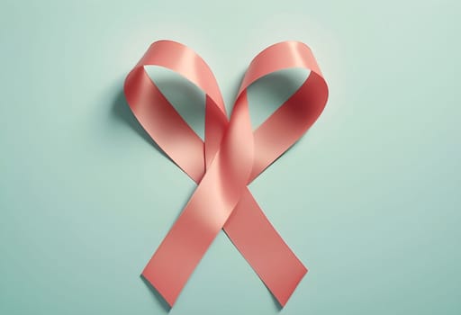 AI generated of pink ribbon symbol breast cancer awareness concept