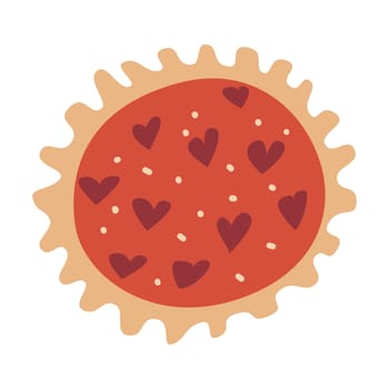Autumn fall thanksgiving pastry bake vector illustration. Fall harvest festival pie with pumkin and berry. Can used for greeting card, poster, banner, cover template.